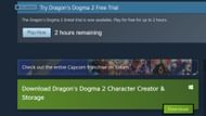 Dragon's Dogma 2 demo on Steam (Image via Steam)